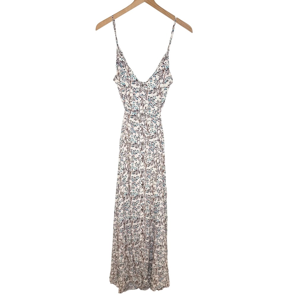 Botanical Maxi Dress Fairy open back Festival Cottagecore Autumn Wedding Guest
